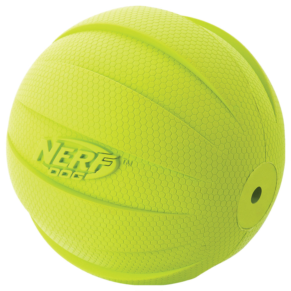 Balle Nerf Dog de 4 pouces adaptée aux chiens moyens et grands.