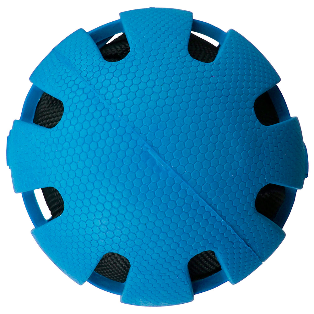 Nerf Dog balle bleu: lancer rapide et jeu dynamique pour chiens.