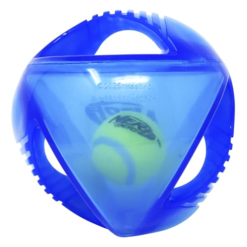 Nerf Dog balle rumble durable en TPR bleu, matériau sûr et résistant.
