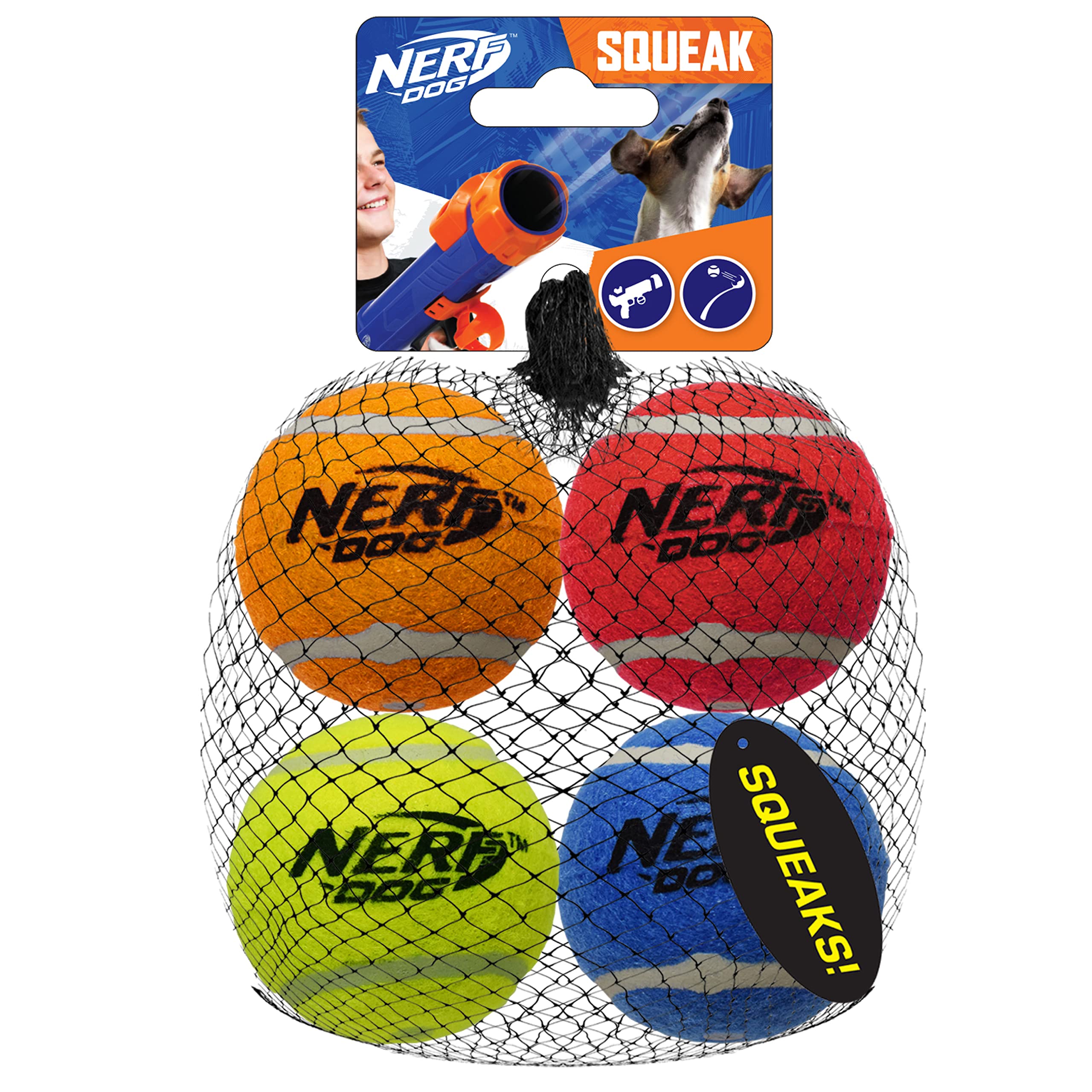 Nerf Dog balle-sifflet-vague-orange : idéale pour des sessions de jeu dynamiques et durables.