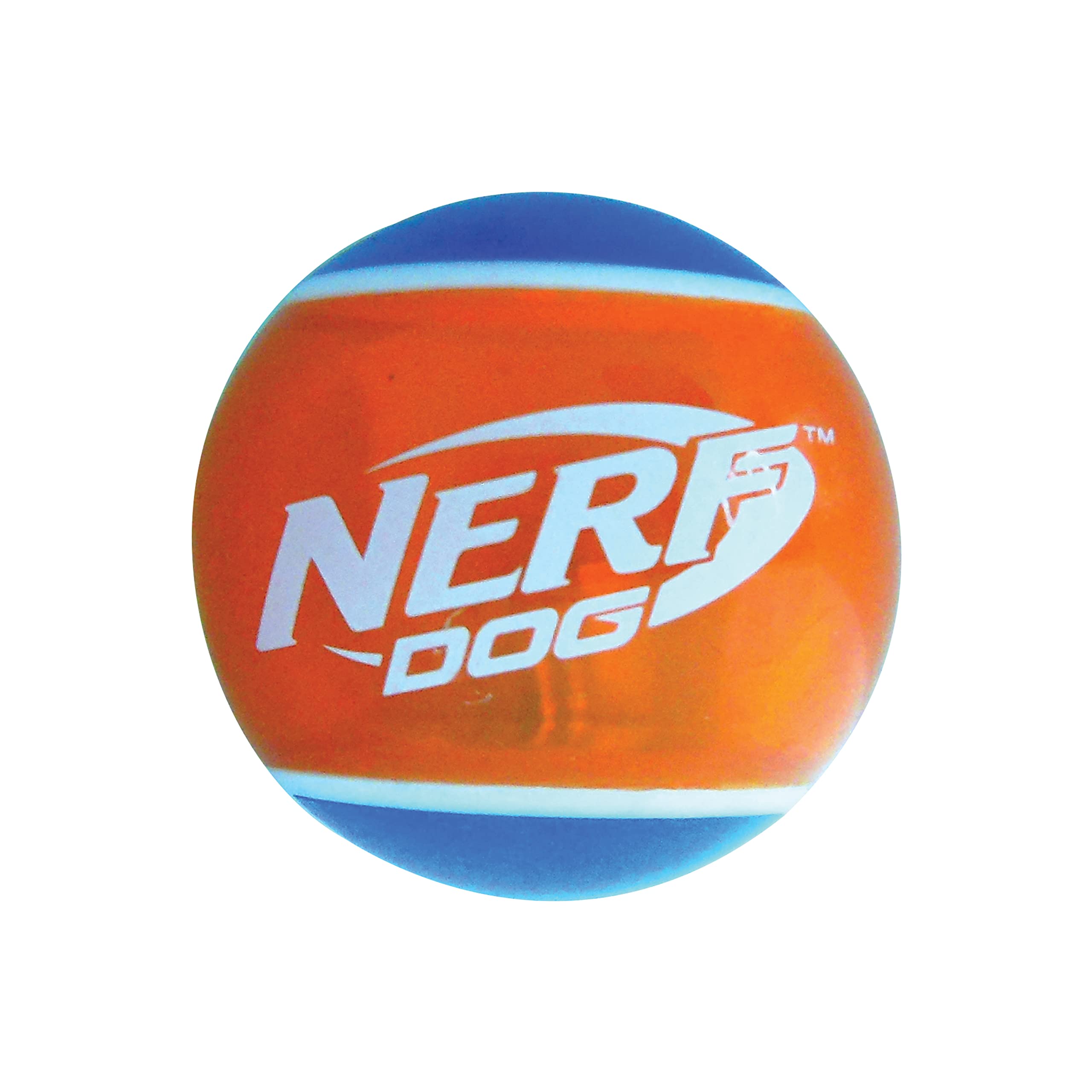 Balle Nerf Dog tennis avec couinement intégré, stimule l’attention et le jeu.