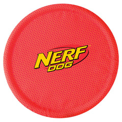 Nerf Dog Disque volant nylon rouge, visibilité élevée pour suivre le lancer même loin.