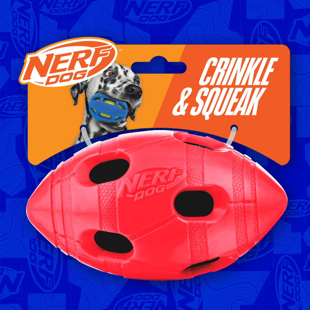 Nerf Dog Football – conçu pour chiens moyens et grands, diamètre 15 cm.