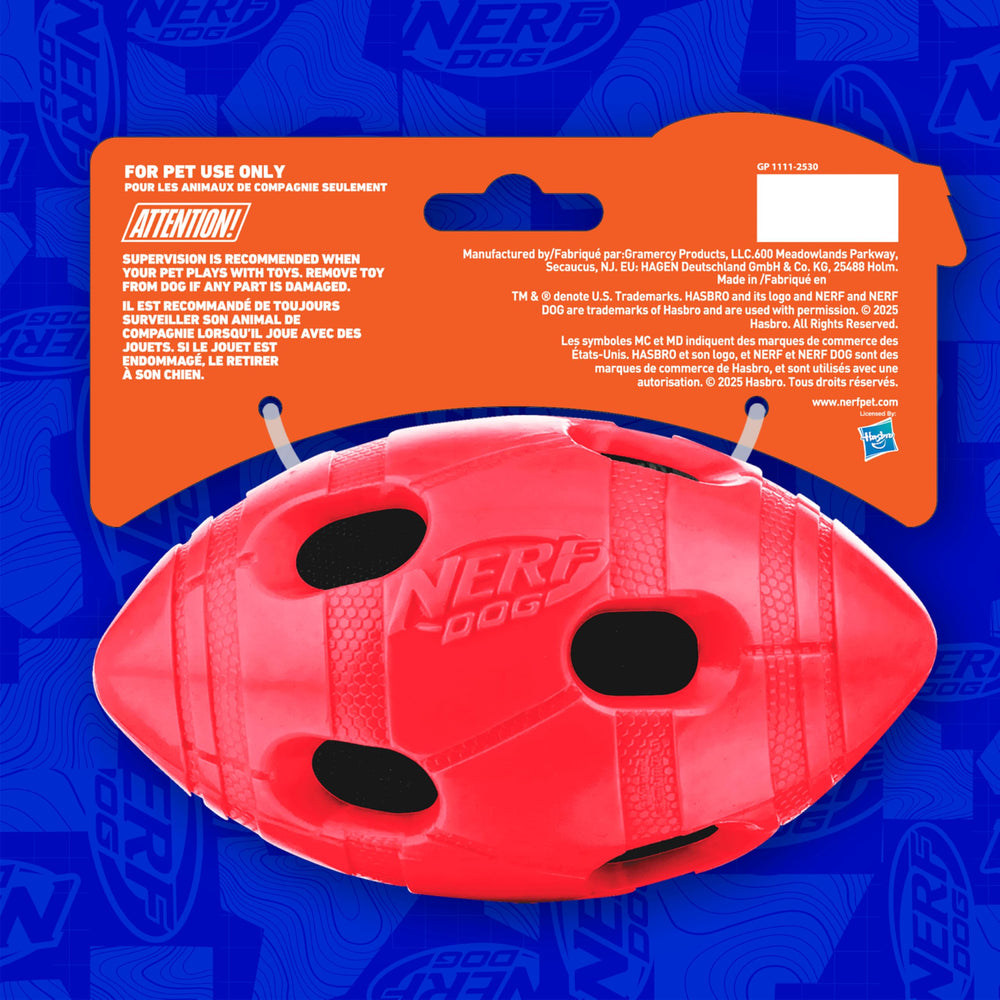 Nerf Dog Football – matériaux non toxiques pour la sécurité lors des jeux.