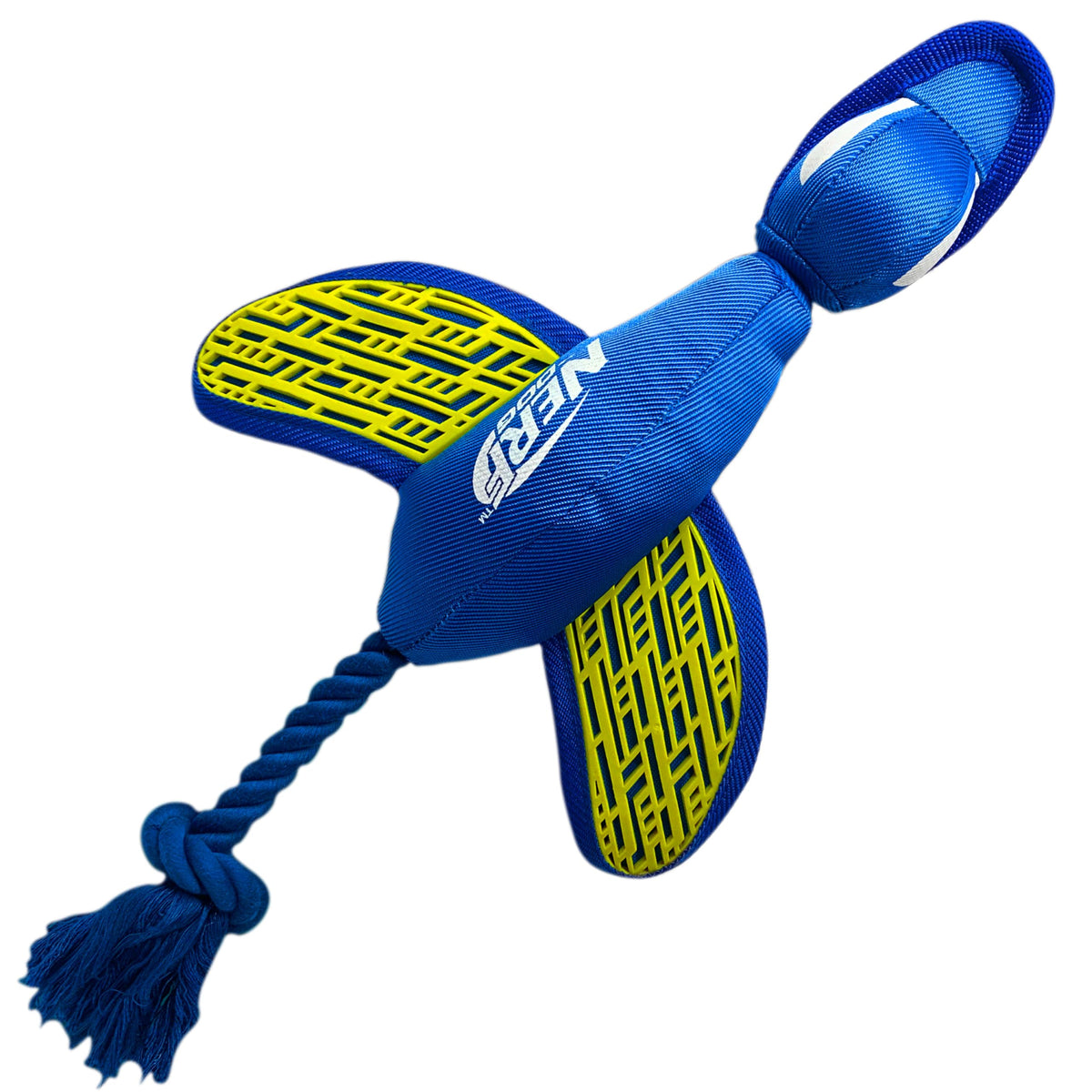 Nerf Dog oiseau de lancer en nylon bleu-vert, grande visibilité pour le fetch.