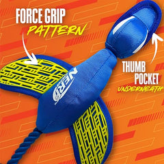 Nerf Dog oiseau de lancer en nylon bleu-vert, facile à suivre.