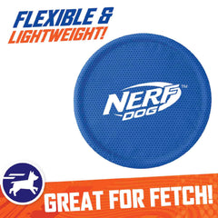 Nerf Dog Nylon Flyer avec revêtement anti déchirure pour durabilité.
