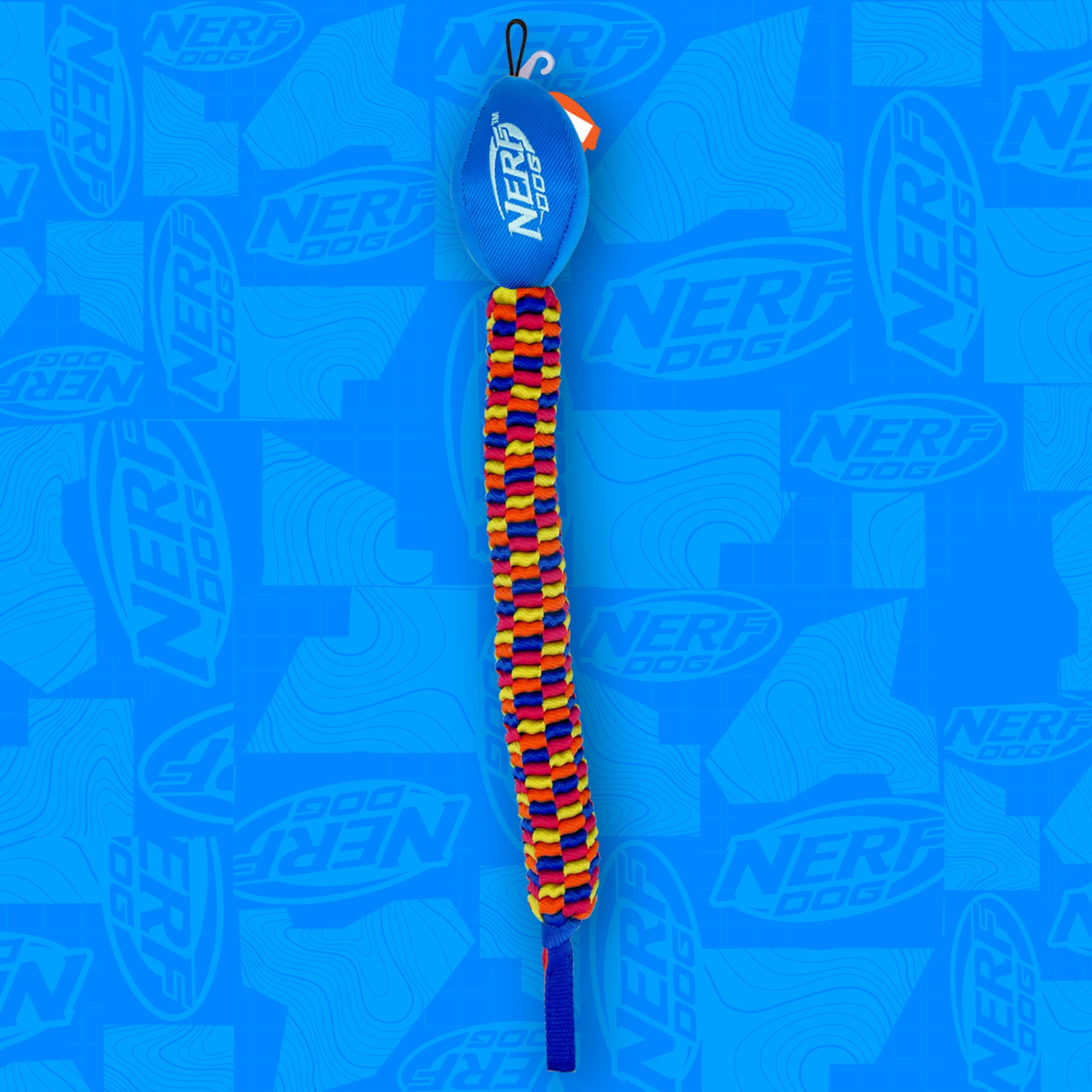 Jouet Nerf Dog Rainbow Vortex longueur 48 cm interaction chien-maître