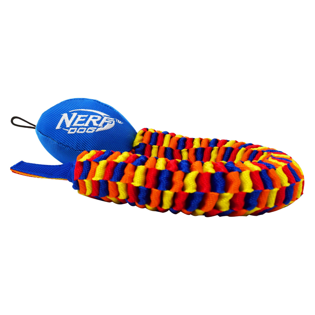 Jouet Nerf Dog Rainbow Vortex, texture en relief pour massage des gencives