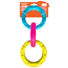 Jouet Nerf Dog avec reliefs pour massage des gencives lors des jeux.