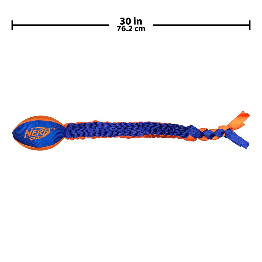 Nerf Dog Vortex pour chiens moyens à grands, parfait pour jeux à deux.