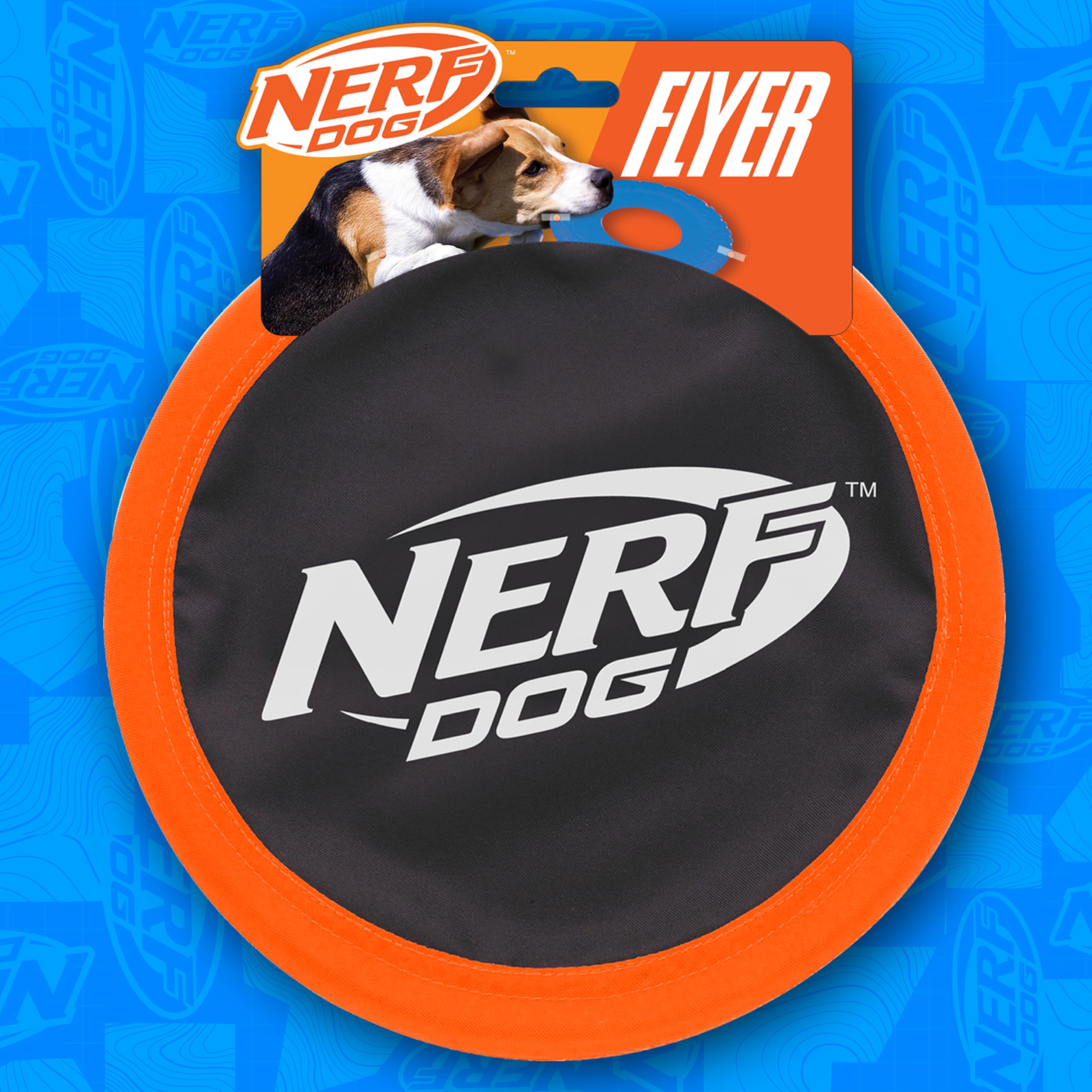 Nerf Dog Zone Flyer conçu pour chiens moyens et grands, offrant une prise en main sûre.