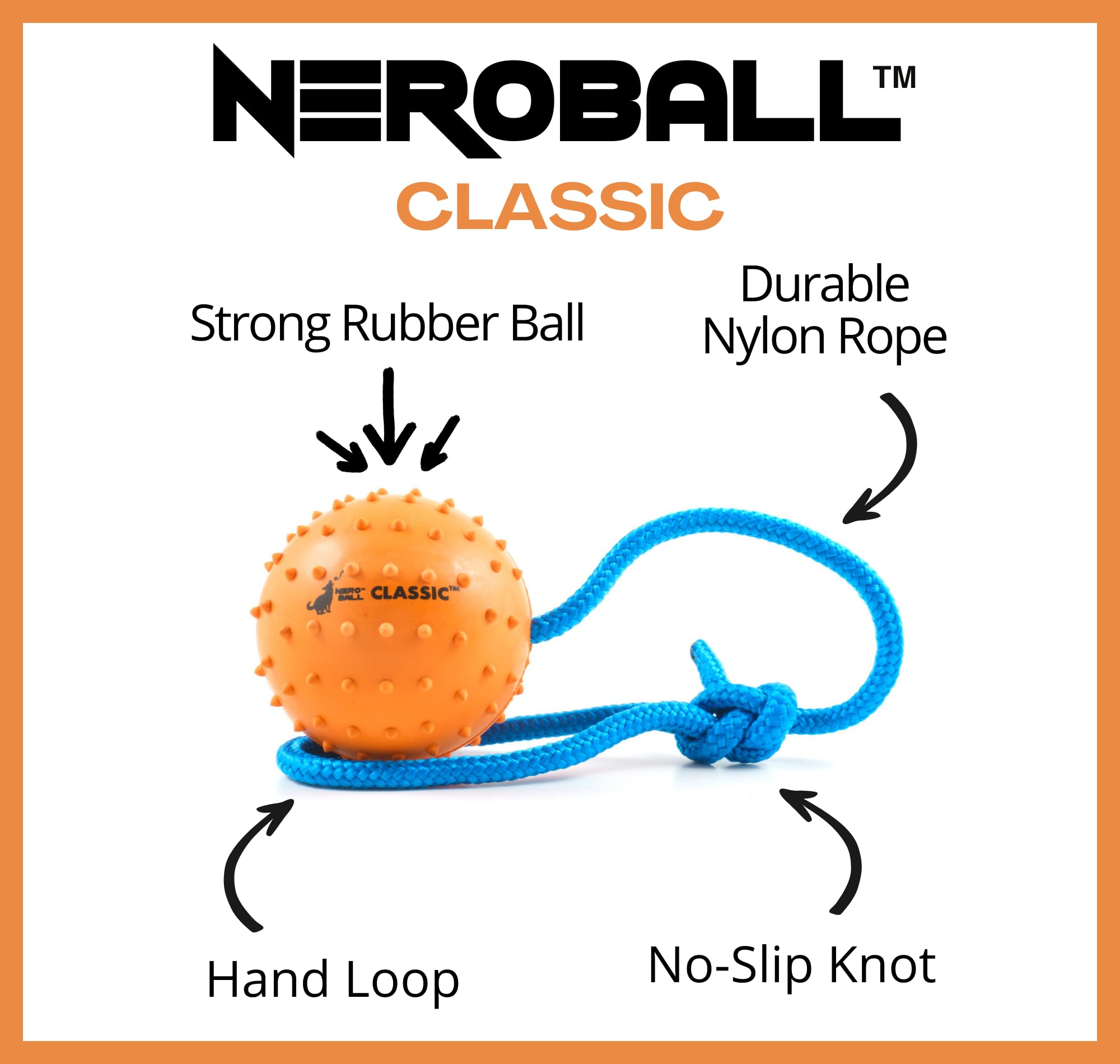 The Nero Ball Classic : corde nylon renforcée et boucle anti-glisse en action