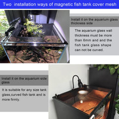 NestBasics attaches-angulaires-aquarium fixent solidement le cadre du couvercle.