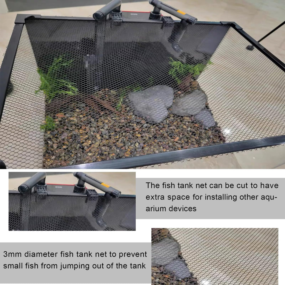 NestBasics maillage-petite-ouverte-aquarium assure une bonne aération et lumière.