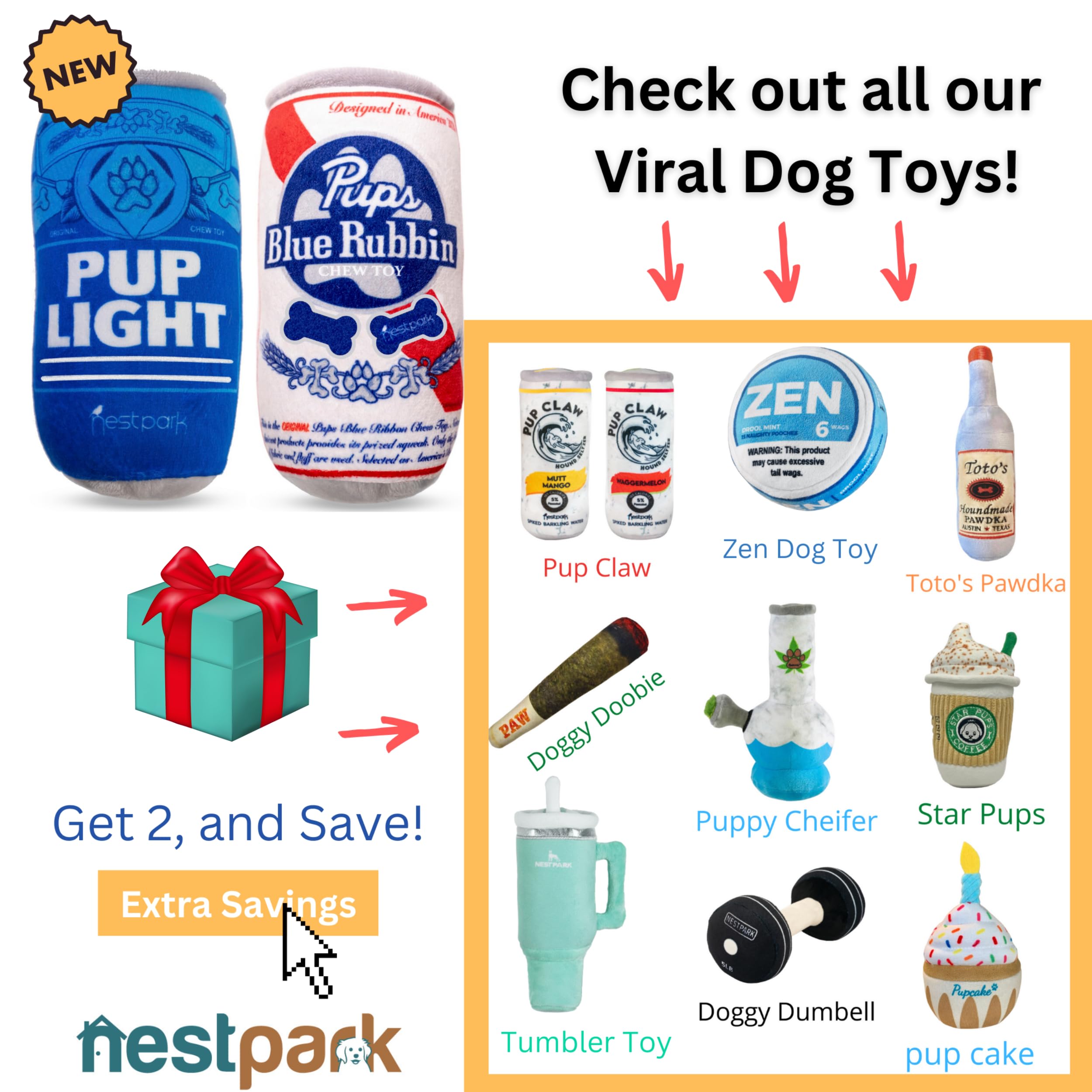 Nestpark cadeau chien drôle, idée cadeau amusante pour amoureux des chiens.