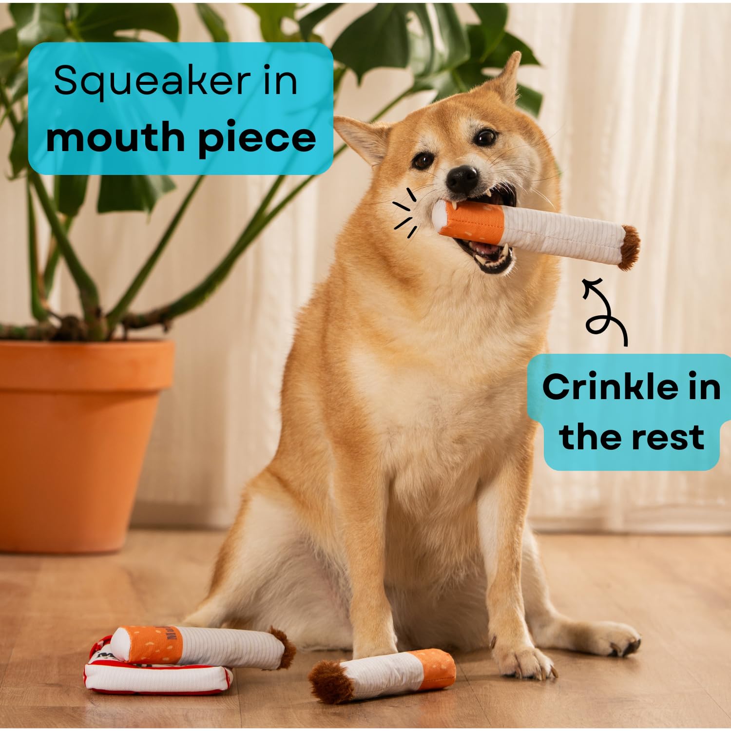 Nestpark Muttboro — jeu à sifflet et bruits froissés pour divertir le chien.