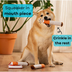 Nestpark Muttboro — jeu à sifflet et bruits froissés pour divertir le chien.
