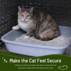 Neti Neti grand-format litière chat: espace pour boîtes jusqu'à 66 cm.
