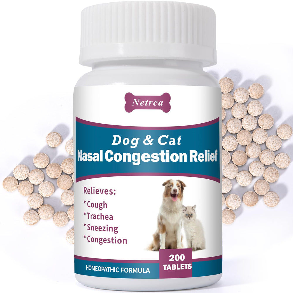 Netrca comprimés de congestion nasale pour chiens et chats, soulage temporairement la respiration