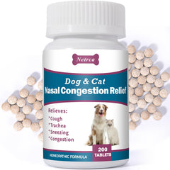 Netrca comprimés de congestion nasale pour chiens et chats, soulage temporairement la respiration