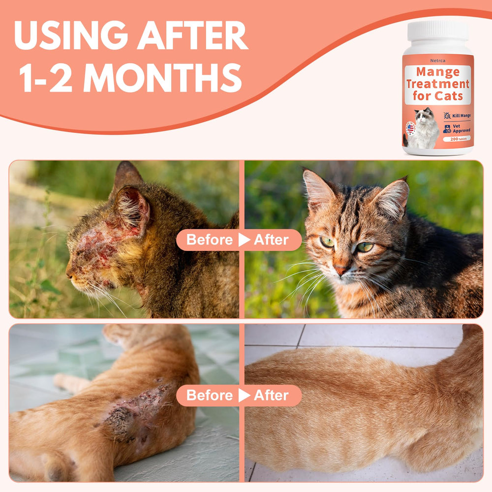 Netrca-sante-peau-chat: favorise une peau équilibrée et un pelage éclatant.