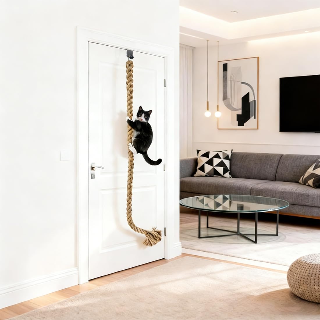 nets Tribe corde-sisal-chat, corde d'escalade durable pour griffage et jeu.