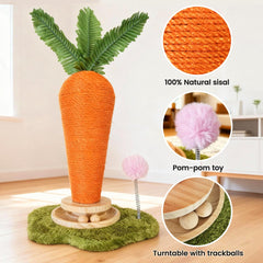 Nets Tribe griffage mural carotte pour chat, pratique et discret dans l’espace intérieur.