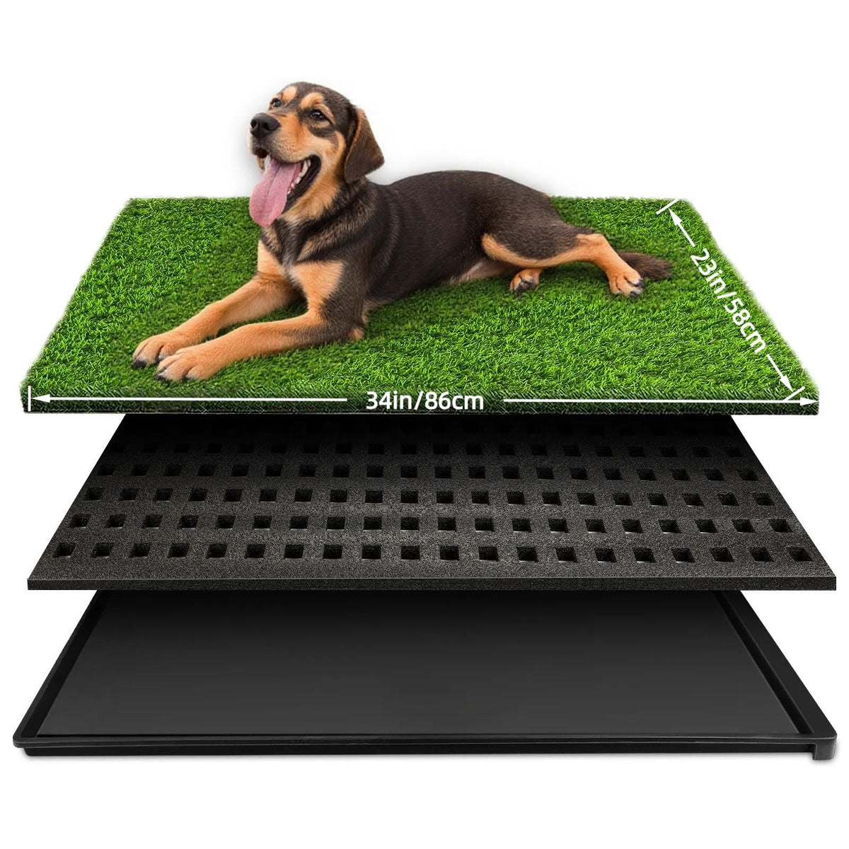 NETSEKEPET tapis herbe pour chiens avec bac, zone d'apprentissage pratique