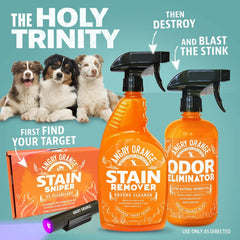 Nettoyant Angry Orange pour canapé et tissus, neutralise les odeurs.