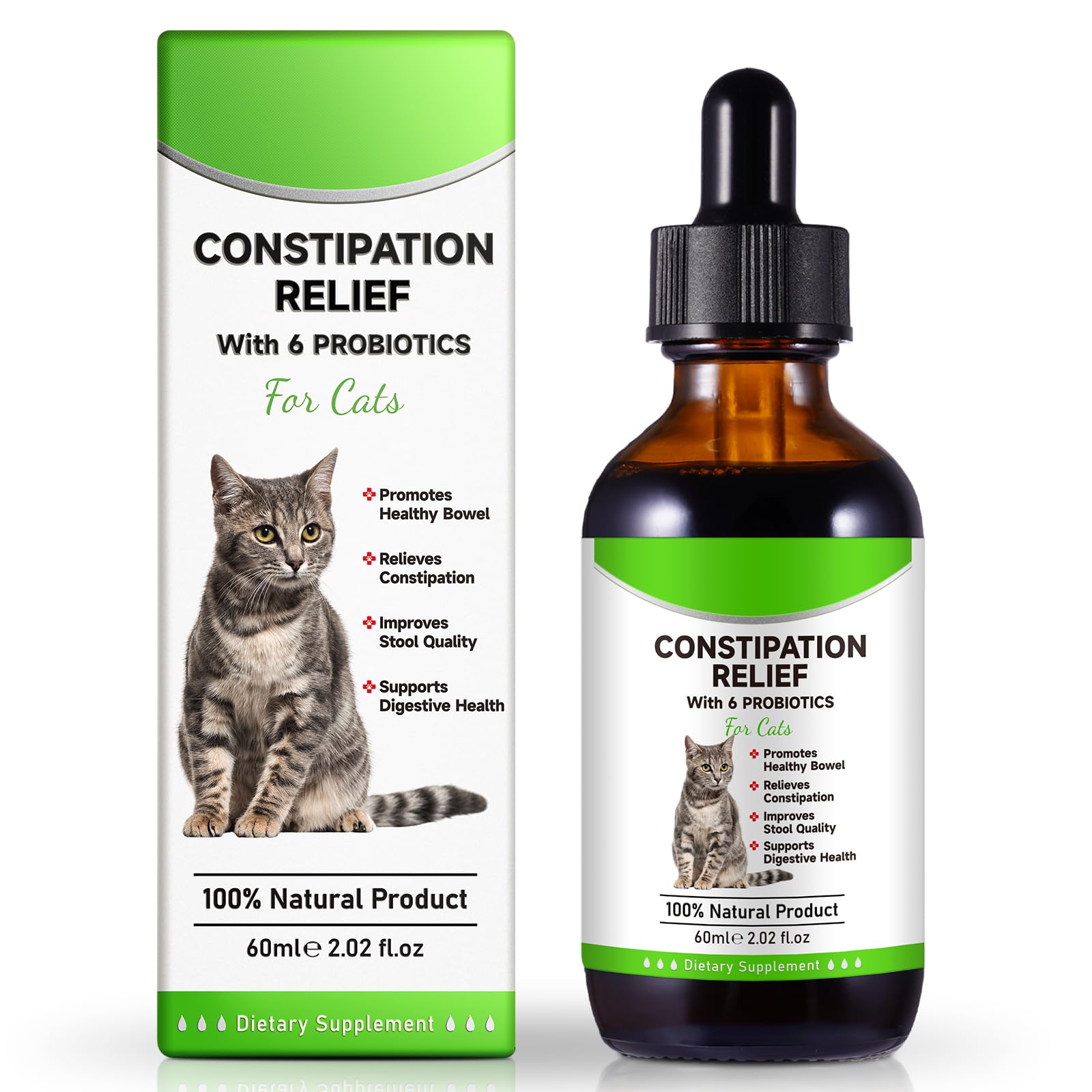 Netwik Cat Constipation Relief: flacon compte-gouttes prêt à l’emploi pour soulager l’inconfort digestif.