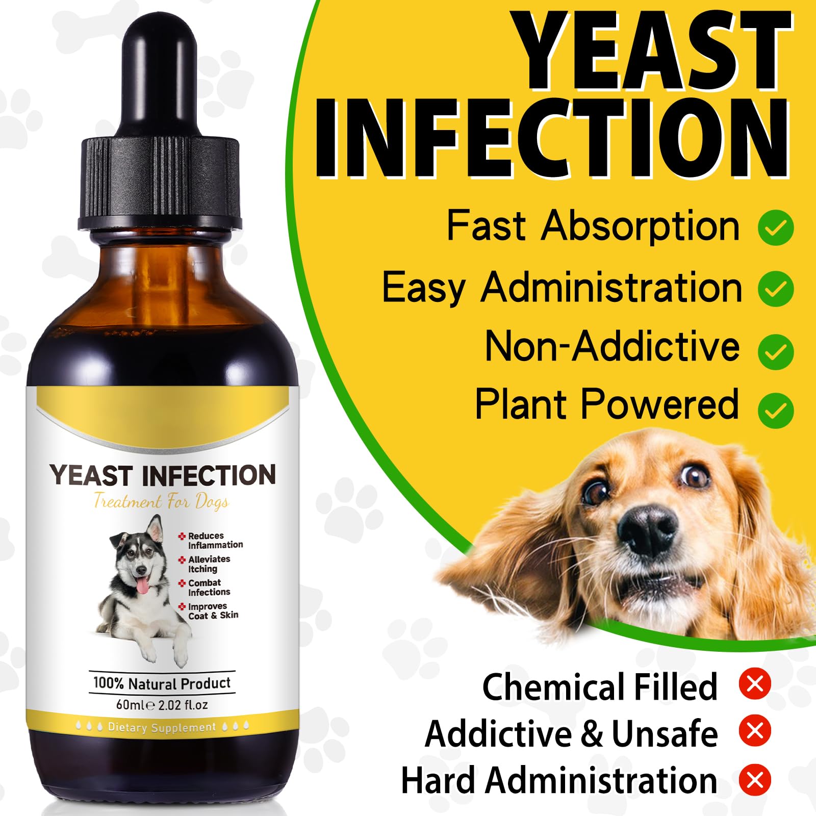 Netwik traitement des oreilles chien, 2oz pour soutenir l'inflammation