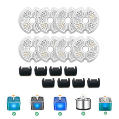 Filtre NeucomBBT 8-pack avec éponges pour fontaine, réduction débris.