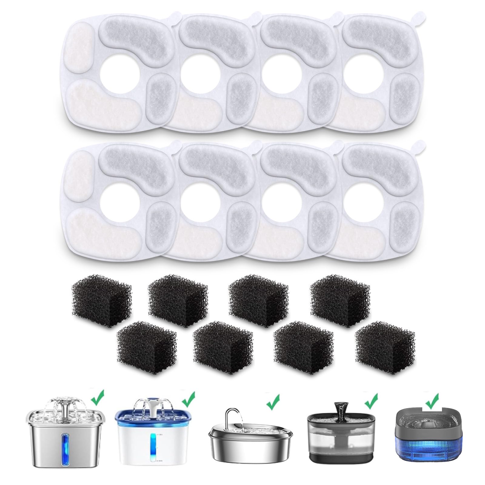 NeucomBBT, ensemble de 8 filtres compatibles Veken 95oz, pour eau des animaux