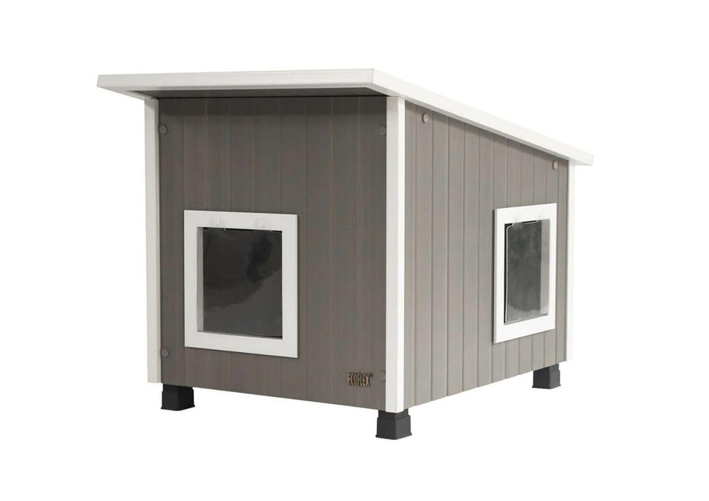 New Age Pet ECOFLEX: maison chat extérieur-xl, refuge durable et résistant aux intempéries.