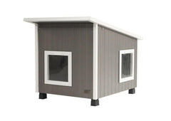 New Age Pet ECOFLEX: maison chat extérieur-xl, refuge durable et résistant aux intempéries.