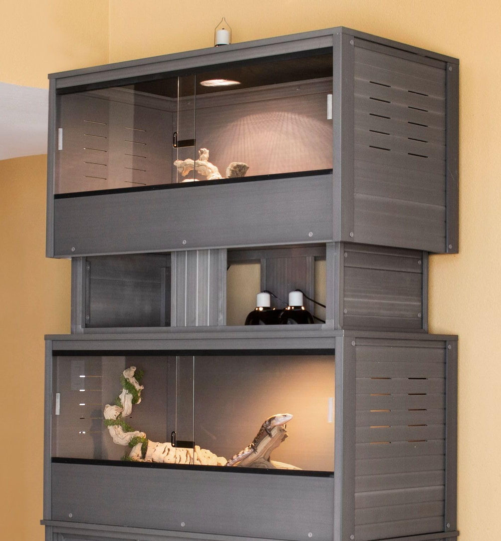 New Age Pet ECOFLEX Mojave Stack optimise l’espace d’installation reptile.