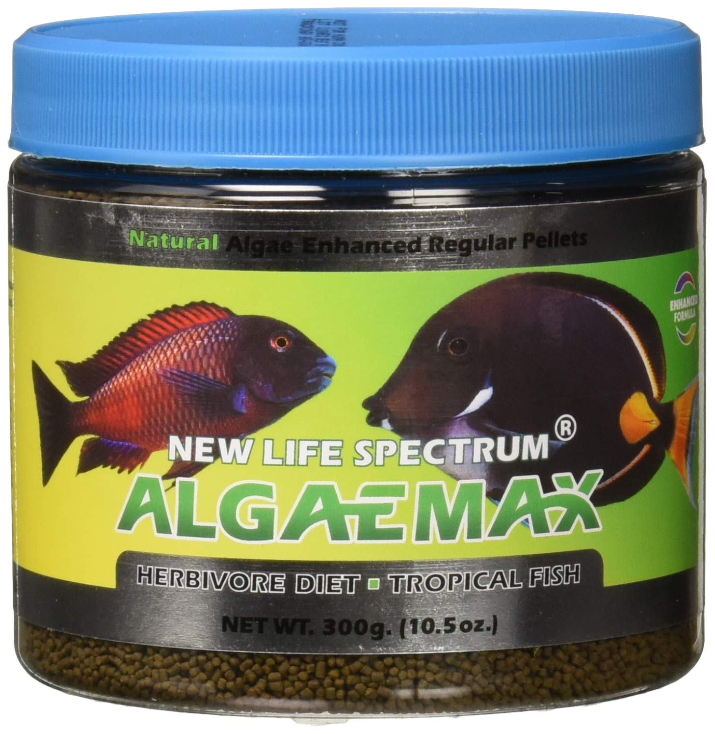 New Life Spectrum AlgaeMax Regular 300g emballage, présentation pratique pour vos poissons.