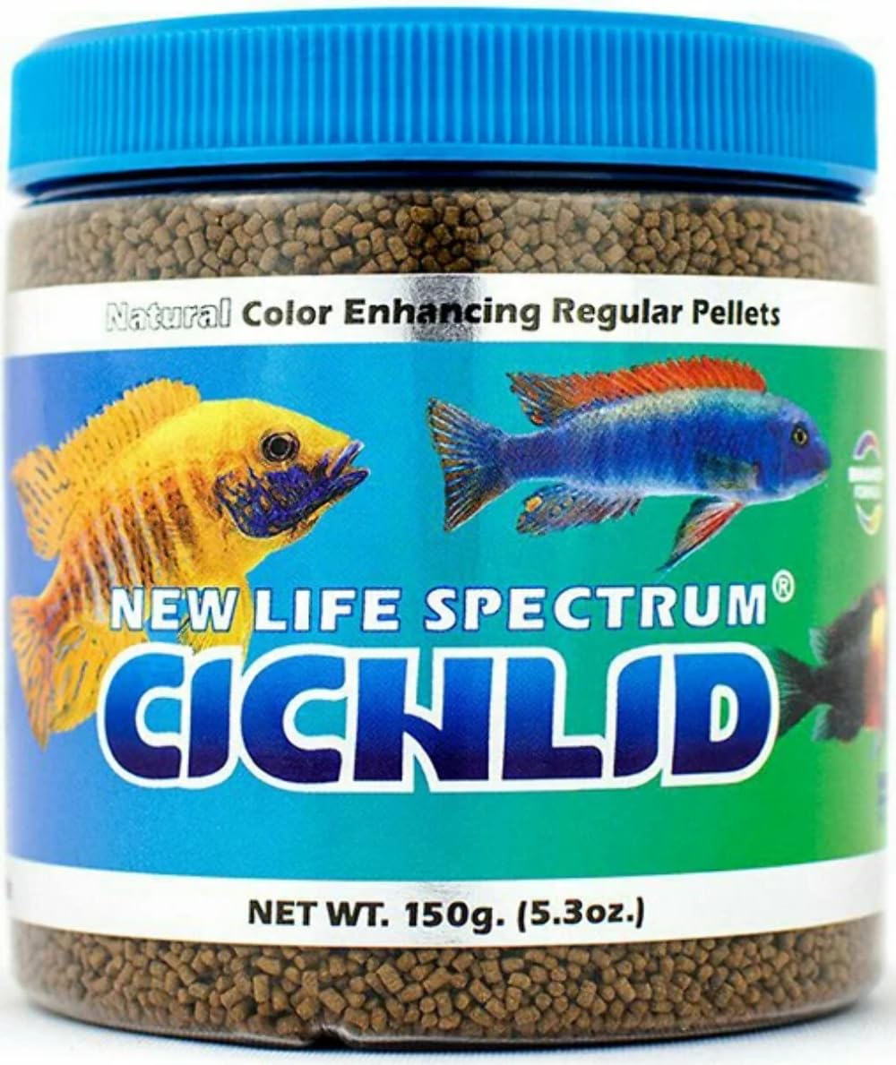 New Life Spectrum Naturox Series Cichlid Formula, granulés coulants 1mm pour une alimentation complète et pratique.