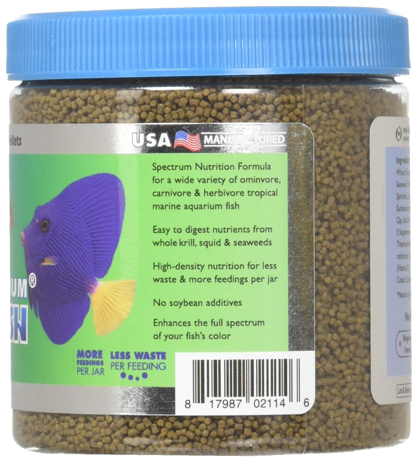 New Life Spectrum Naturox Marine Formula, emballage 150 g, pratique pour nourrir vos poissons.