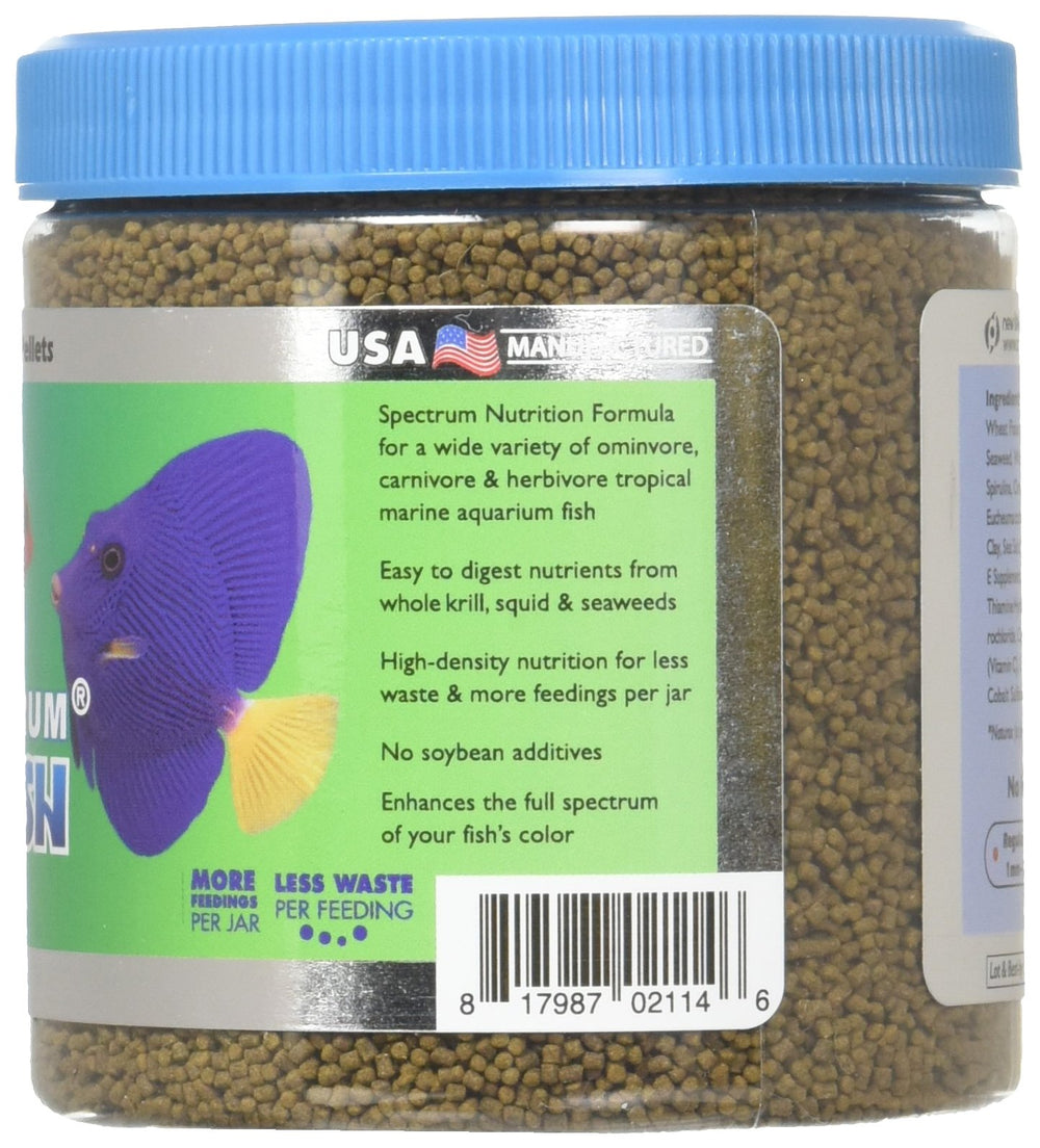 New Life Spectrum Naturox Marine Formula, emballage 150 g, pratique pour nourrir vos poissons.