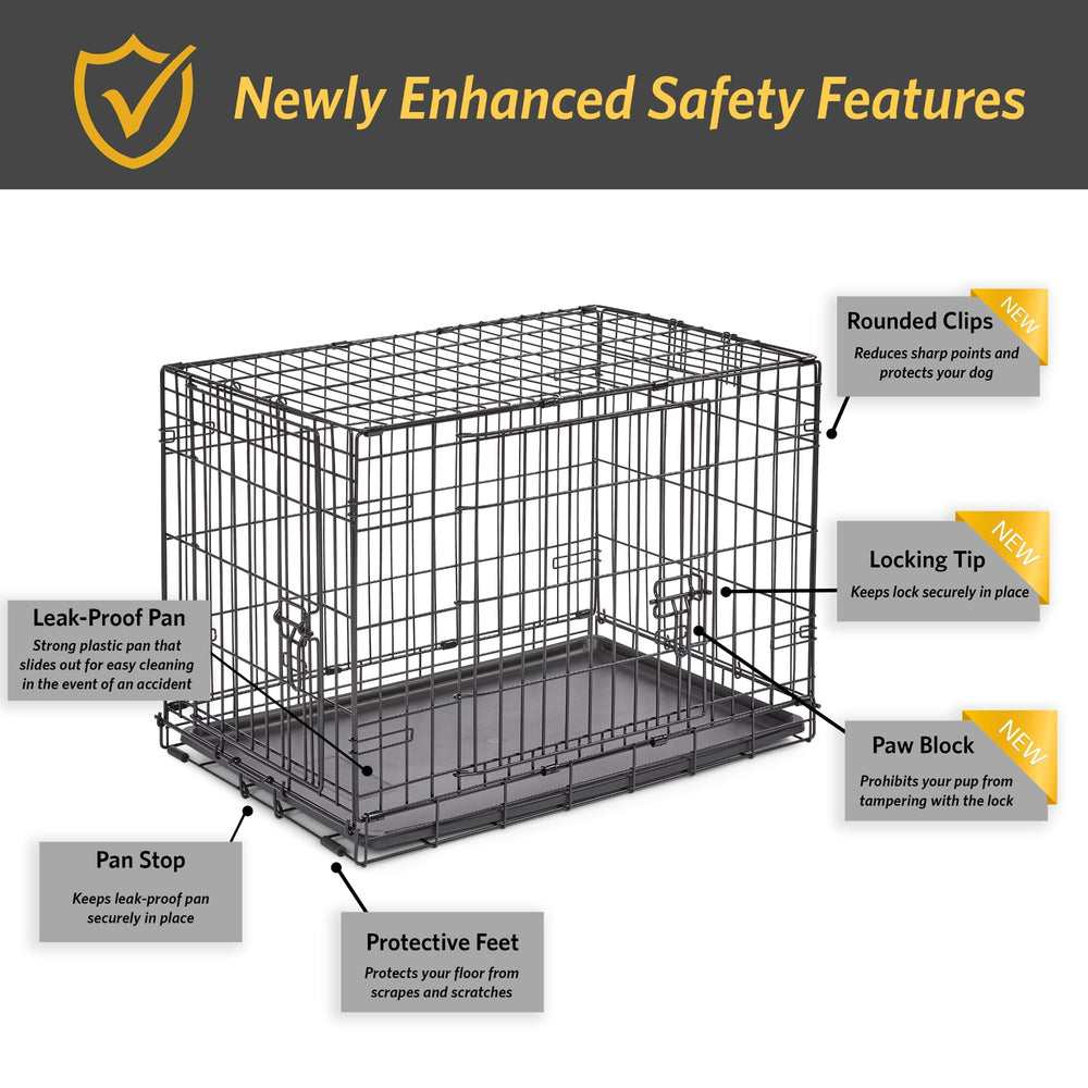 New World Cage-chien pieds-caoutchouc, protège le sol et évite le glissement.