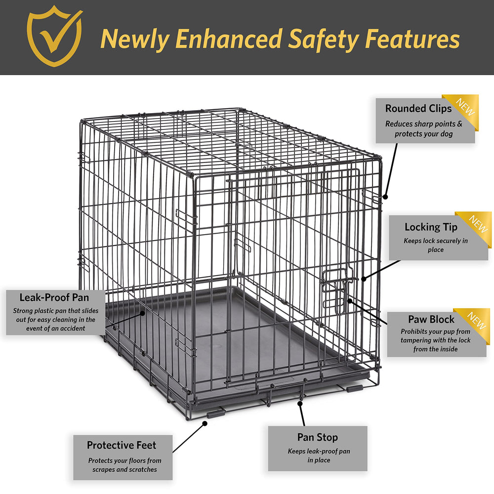 New World cage chien pieds en caoutchouc protègent les sols.