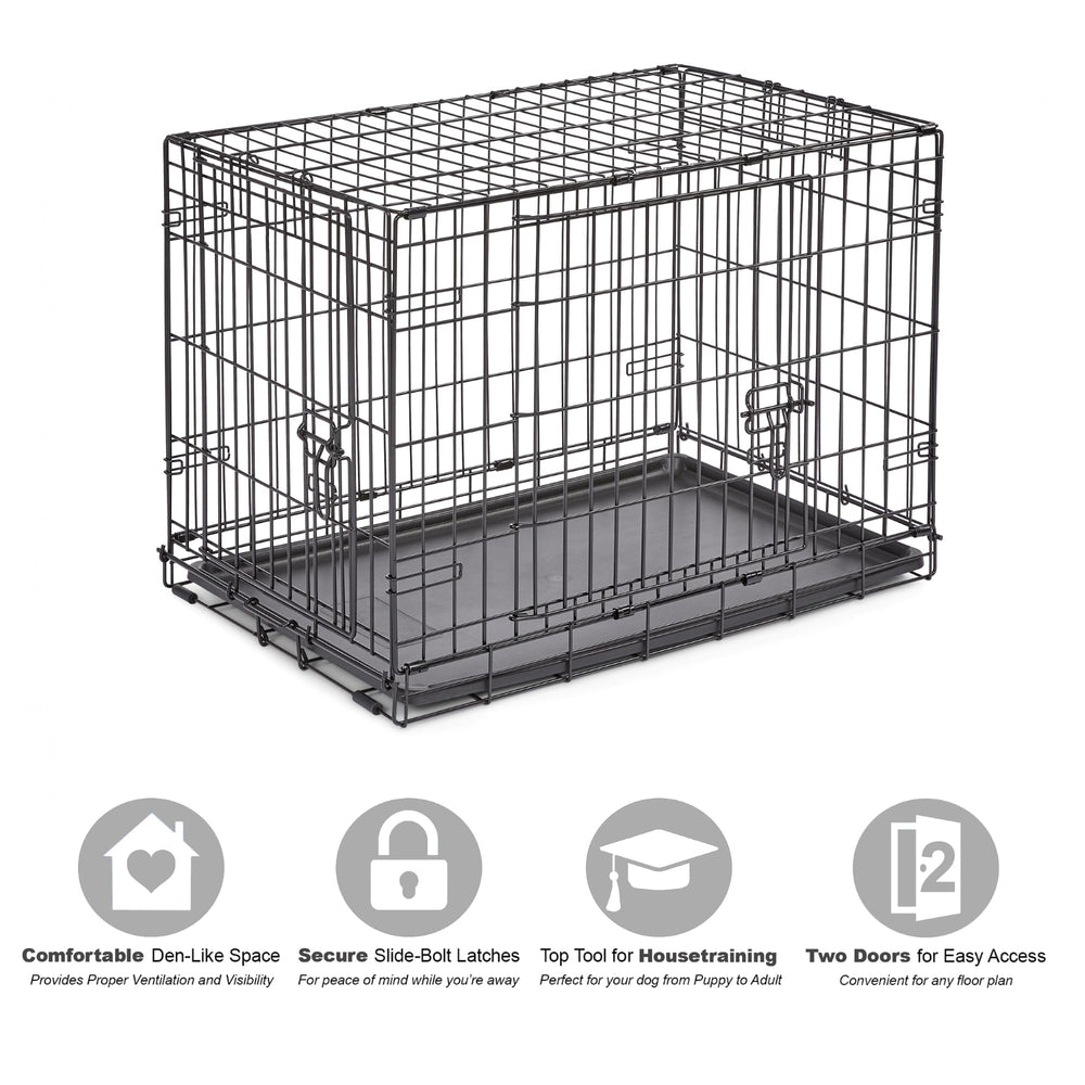 New World Cage-chien plateau etanche, nettoyage rapide après les repas.