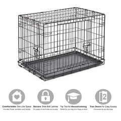 New World Cage-chien plateau etanche, nettoyage rapide après les repas.