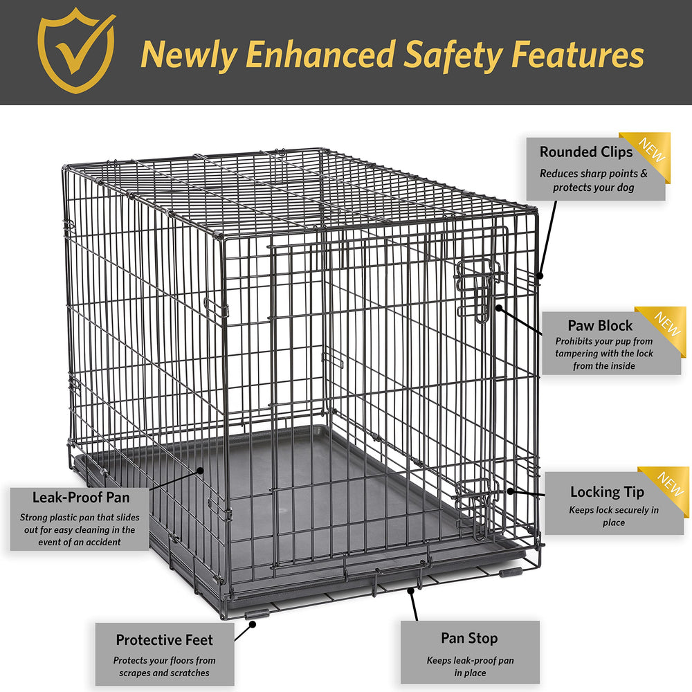 New World crate chien 36po pieds-caoutchouc protegeant les sols