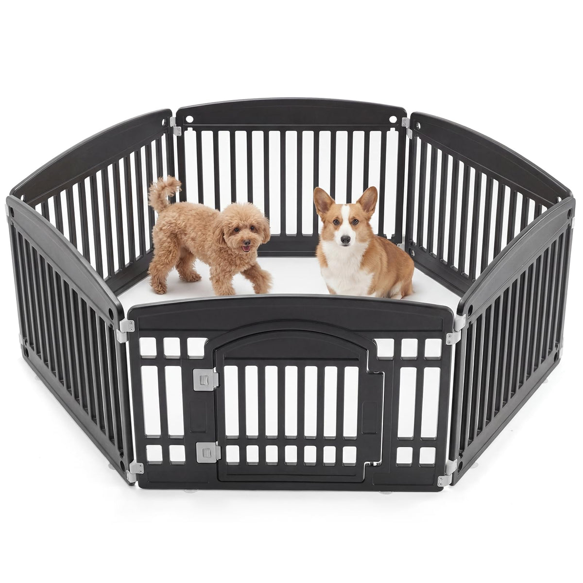 NEWBULIG chenil pour chien 6 panneaux 24 pouces vue d ensemble pour espace sûr et modulable