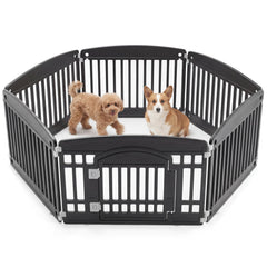 NEWBULIG chenil pour chien 6 panneaux 24 pouces vue d ensemble pour espace sûr et modulable