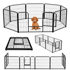 NEWBULIG parc chien 8 panneaux – cadre robuste pour sécurité intérieure