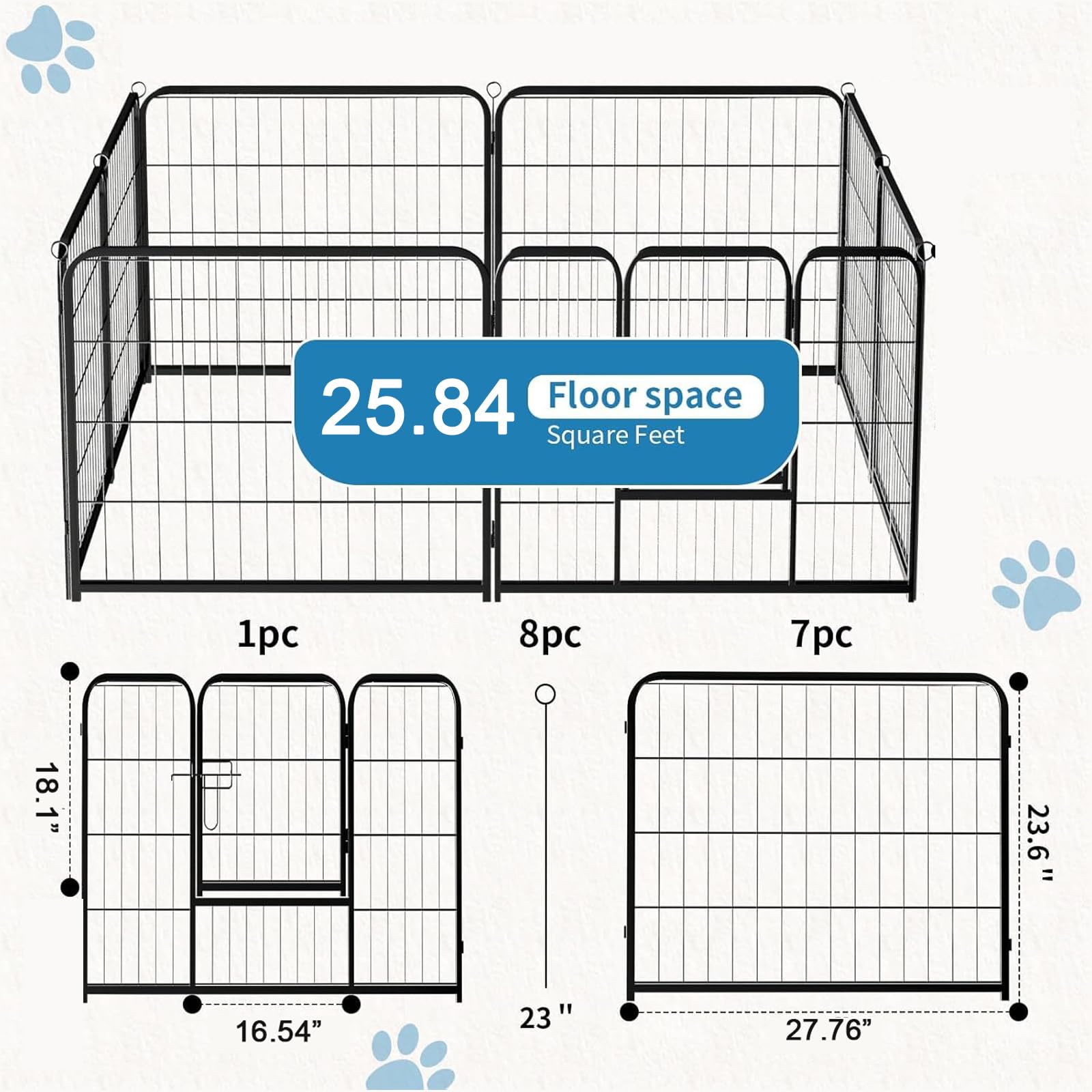 NEWBULIG parc chien assemblage rapide – montage simple et rapide